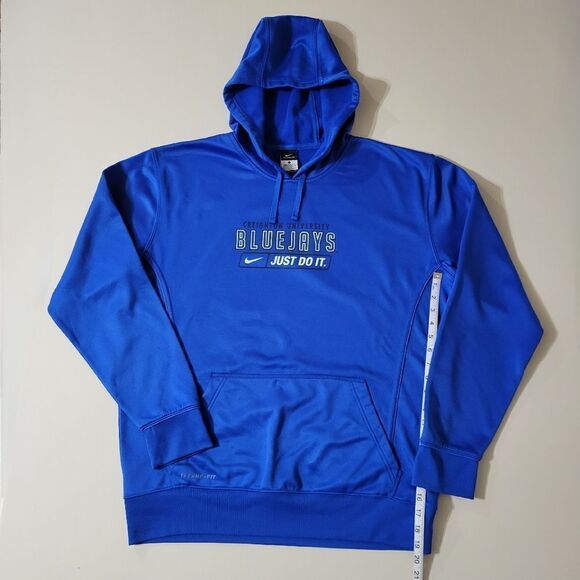 Nike Men's Therma-FIT Blue Hooded Creighton Bluejays Sweatshirt - Picture 5 of 14